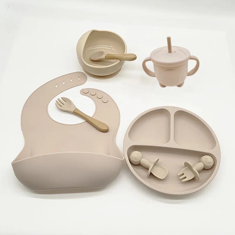 Baby 6/8-piece Silicone Tableware Set