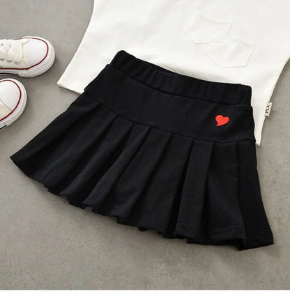 Kids Girls Korean Style Bow Design Denim Shorts and Skirts childrensterritory