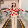 Girls' Long-Sleeve Round-Neck Winter Sweater childrensterritory