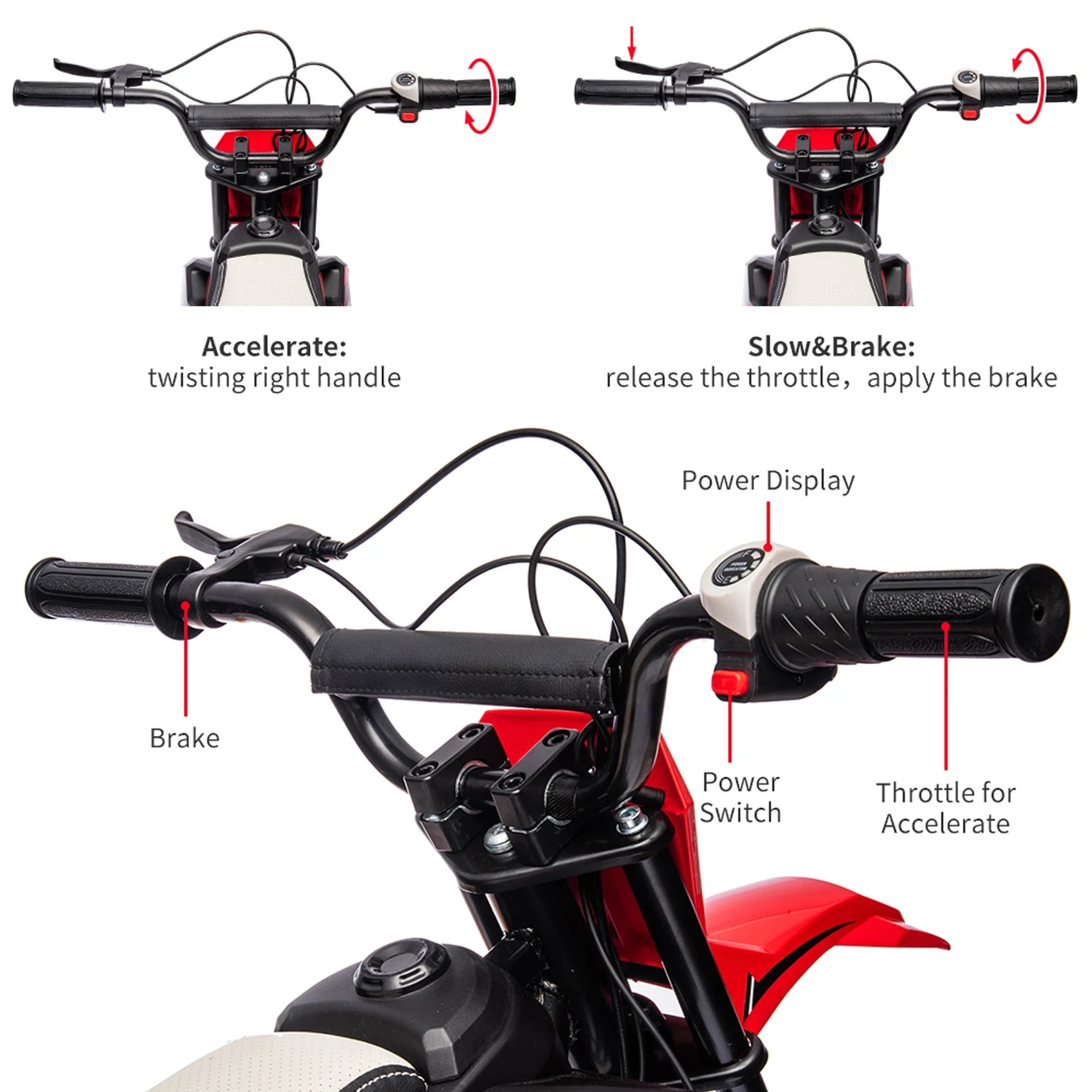 24V Kids Electric Battery-Powered Ride on Motorcycle childrensterritory