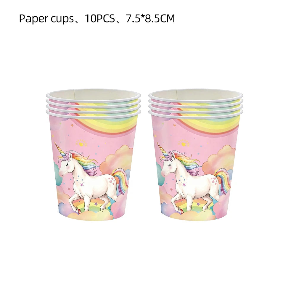 Kids Unicorn Theme Birthday Party Decorations Set