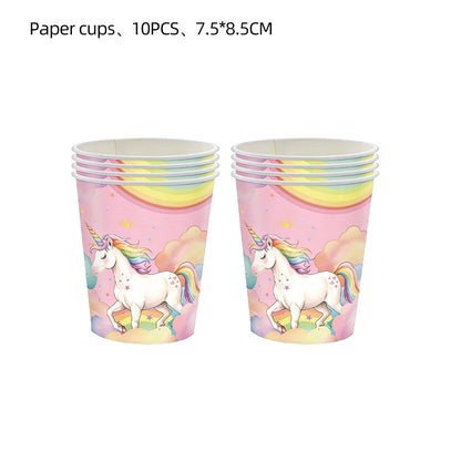 Kids Unicorn Theme Birthday Party Decorations Set