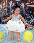 Sleeveless Flower Design Birthday Party Dresses childrensterritory