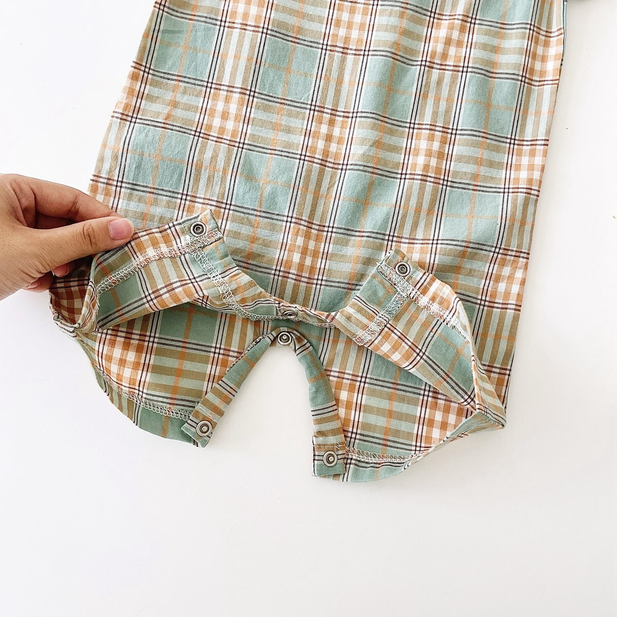 Baby Boy Plaid Casual Short Sleeve Summer Romper childrensterritory