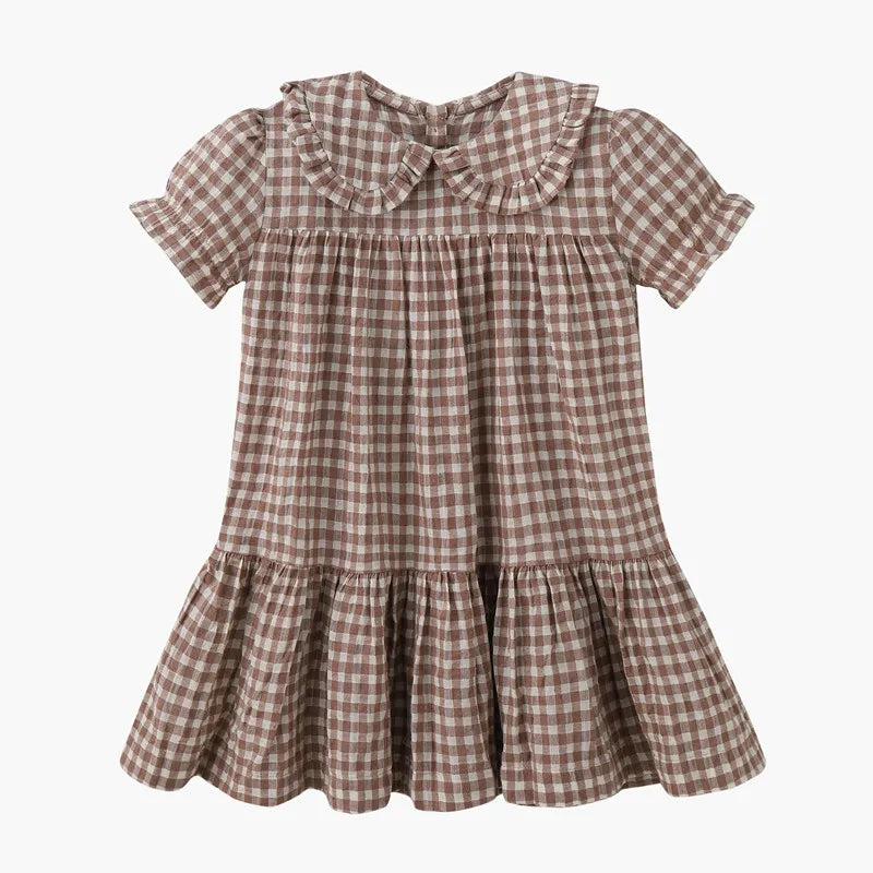 Kids Boys Girls Plaid Matching Summer Clothing Sets childrensterritory
