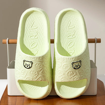 Bear Design Anti-Slip Indoor Summer Slippers for Couples childrensterritory