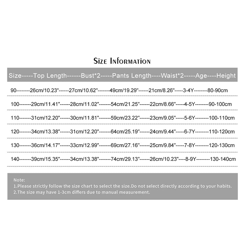 Kids Girls Short Sleeve Tops+Pants Casual Clothes Sets for Summer childrensterritory