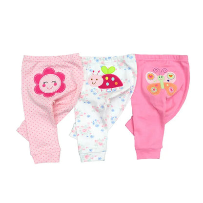 3 Pcs/Lot Cartoon Design Cotton Baby Boy Girl Trousers childrensterritory