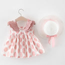 Baby Girls Cute Sleeveless 2 Pieces Stripe Pattren Dress Set childrensterritory