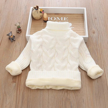 Kids Boy Girl Thick Knitted Turtleneck Sweaters childrensterritory