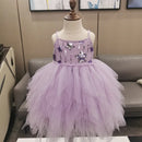 Kids Girls A-line Elgeant Feather Appliques Party Dress childrensterritory