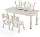 Durable Kids Study Table and Chairs Set with Adjustable Height
