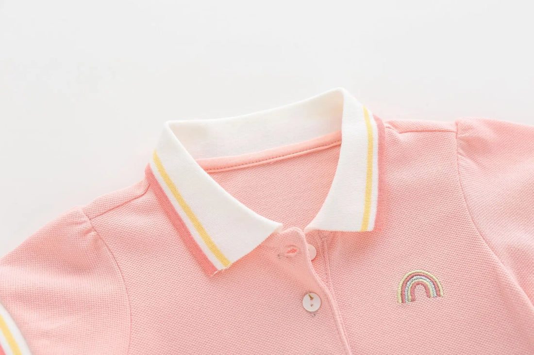 Little Girls Cotton Polo Dress for Summer childrensterritory