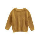 Baby Boys Girls Solid Color Long Sleeve Knit Sweaters childrensterritory