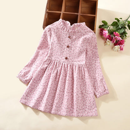 Kids Girls Long Sleeve Floral Party Dresses childrensterritory