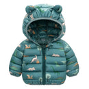 1-5Yrs Kids Boys Girls Dinosaur Print Hooded Jackets childrensterritory