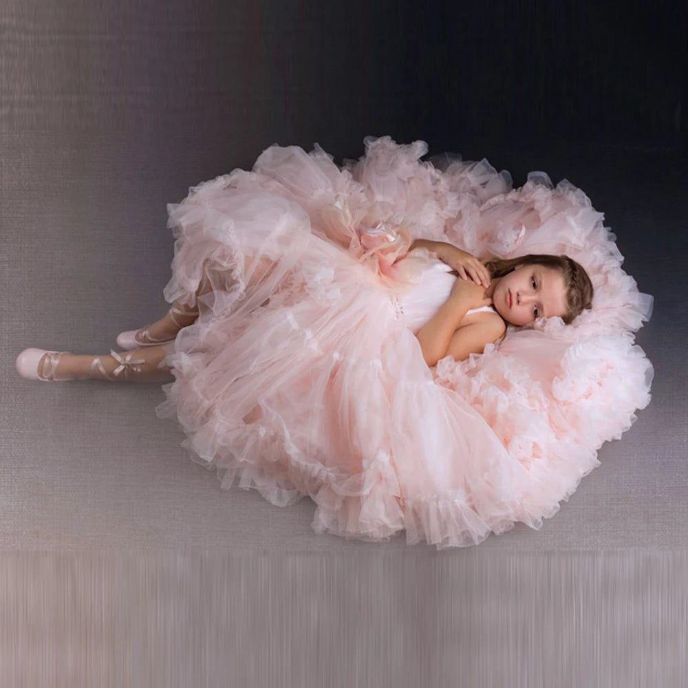 Tutu Pink Puffy Baby/Kids Girl Birthday, Baptism Dress