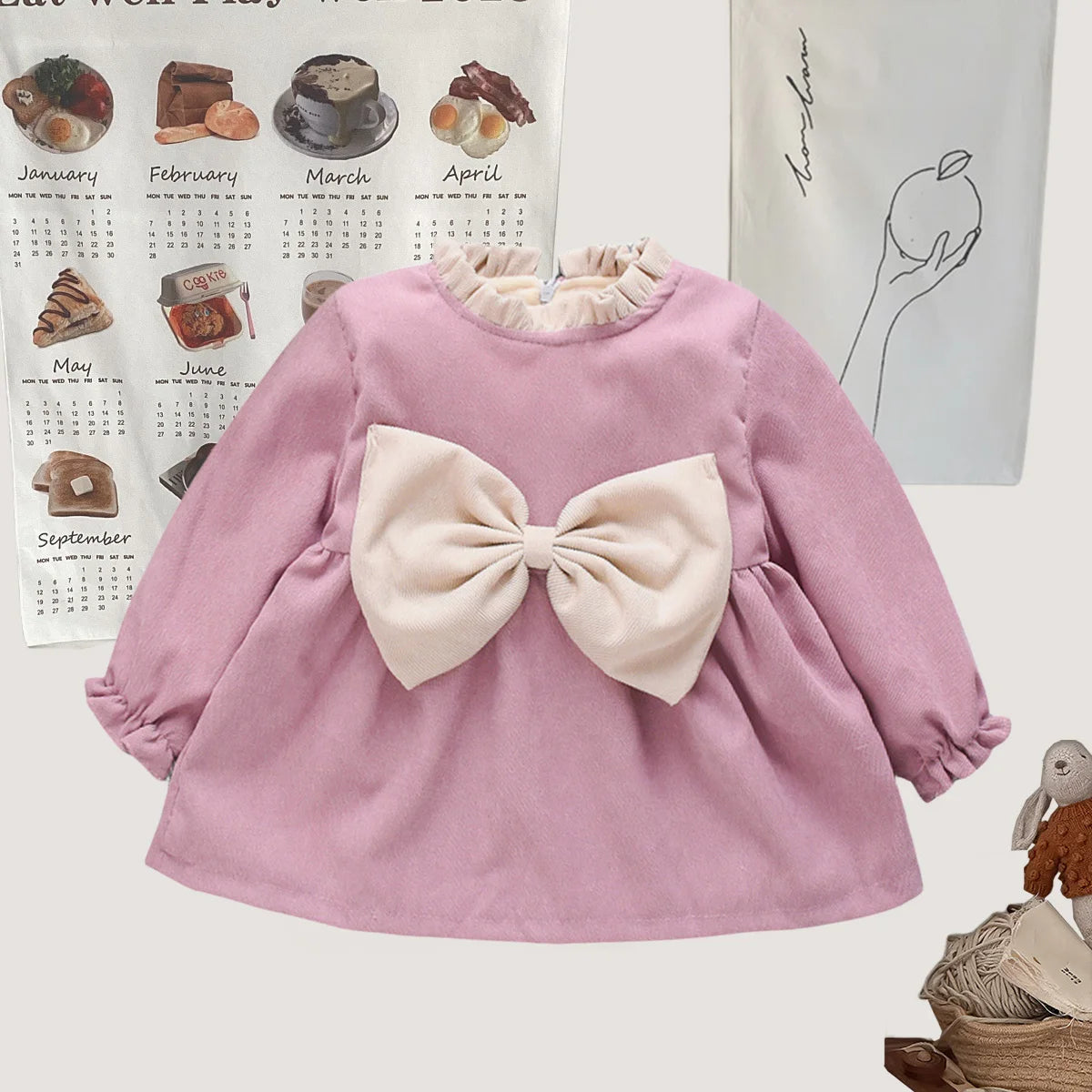 Girls’ Elegant Party Dresses With Bow Design