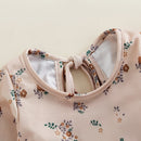 Floral Print Long Sleeve Kid Girl Beachwear Swimsuit childrensterritory