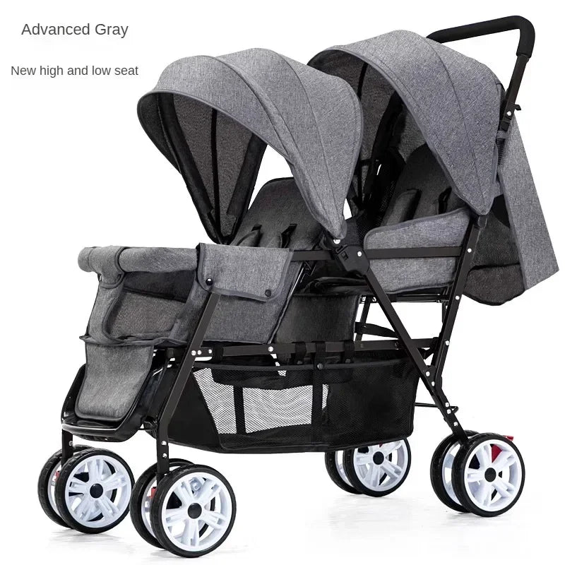 Lightweight Front &amp; Back Seats Baby Pushchair