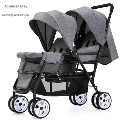 Lightweight Front &amp; Back Seats Baby Pushchair