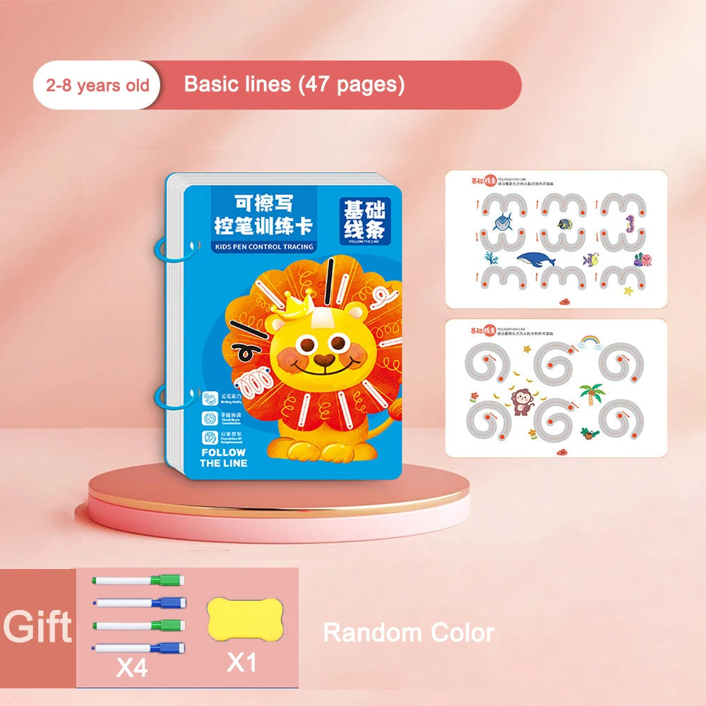 Reusable Magical Tracing Education/Training Book for Toddlers childrensterritory