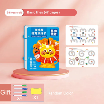 Reusable Magical Tracing Education/Training Book for Toddlers childrensterritory