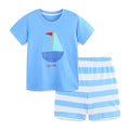 Kids Boys Cartoon Plane Design Summer Clothing Sets childrensterritory