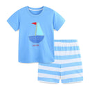 Kids Boys Cartoon Plane Design Summer Clothing Sets childrensterritory