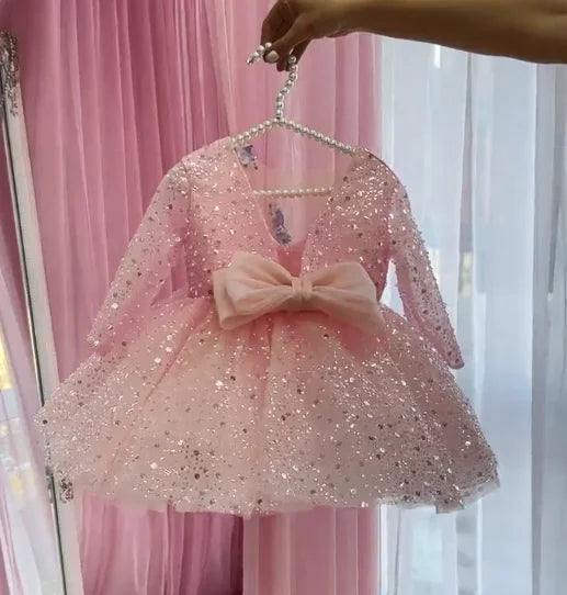 Cute Shiny Ruffles Design Tutu Summer Party Dress for Girls childrensterritory