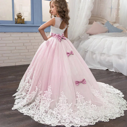 Long Bridesmaid Kids Dresses For Girls/Princess Dresses