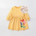 Kids Girls Inside Fleece New Style Long Sleeve Warm Dresses childrensterritory