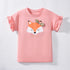 Little Girls Various Cartoon Print Summer Cotton Tops childrensterritory