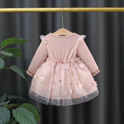 Girls’ Elegant Long-Sleeve Winter Dresses