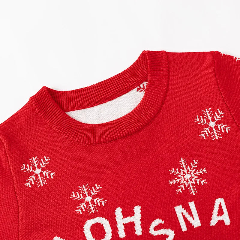 Round Neck Long Sleeves Christmas Design Boys Sweaters