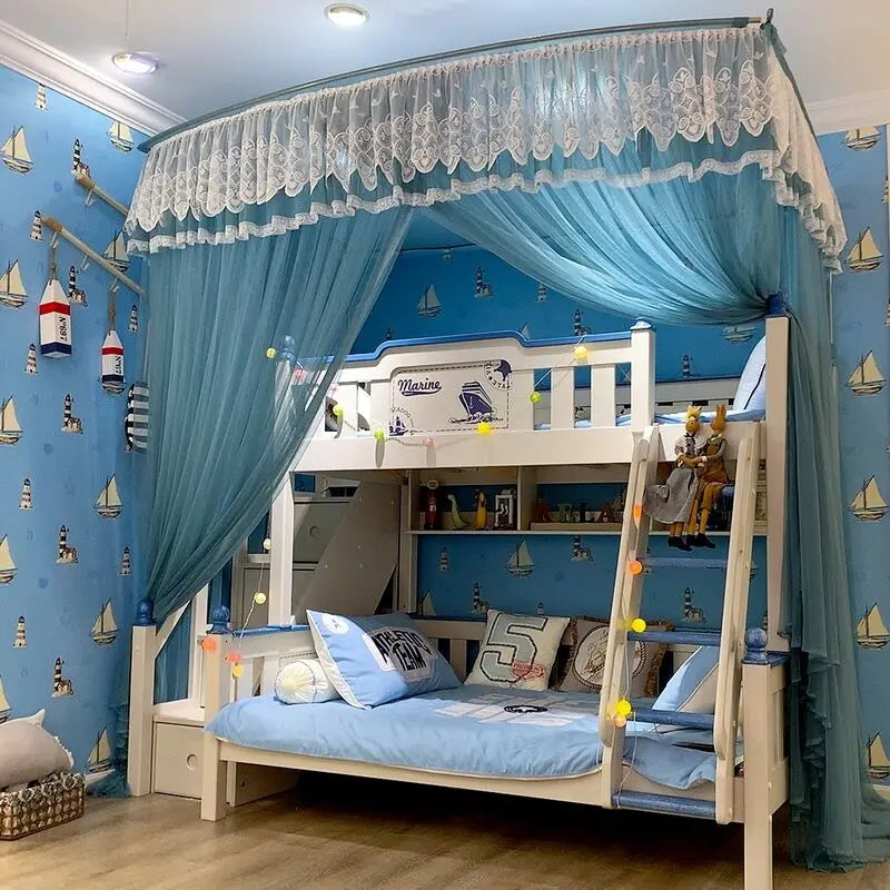 Bunk Bed Curtain Valance Canopy with Mosquito Nets childrensterritory