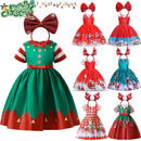 Girls Printed Santa Claus Christmas Party Dress childrensterritory