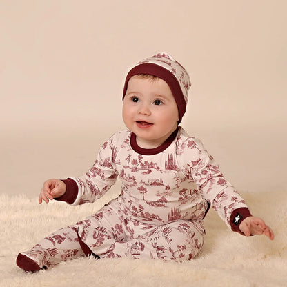 Baby and Kids Printed French Toile Cozy Pajamas and Footies childrensterritory