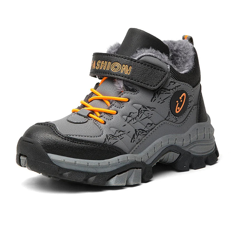 Children Hook And Loop Printed Design Fur shoes childrensterritory
