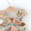 Baby Girls' Fashionable Floral Cotton Dress with Crossbody Bag childrensterritory