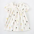 Kids Girls Floral Print Casual Cotton Dresses for Summer childrensterritory