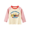 Girls' Cartoon Print Long Sleeves Stylish Tops childrensterritory