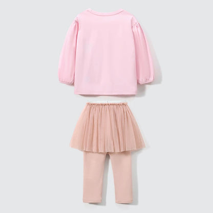 Kids Girls Lovely Heart Design Casual Clothing Sets childrensterritory