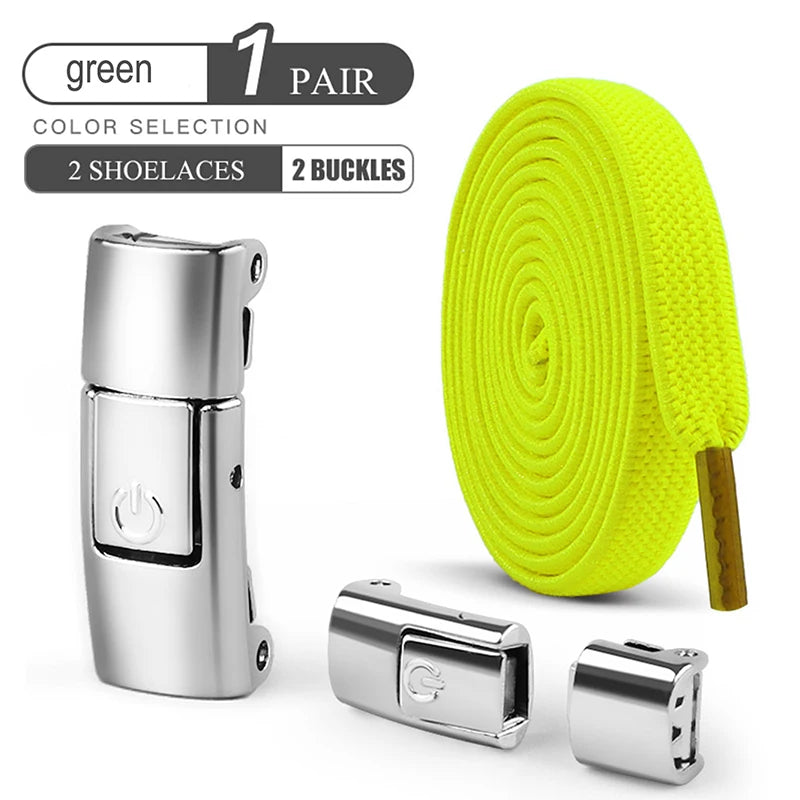 Kids 8mm Elastic Laces Press Lock Shoelaces for Shoes