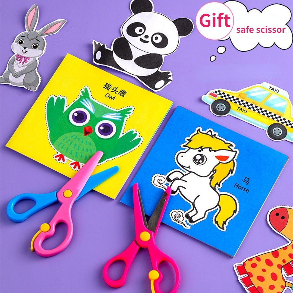 Kids 48 Piece Handmade Cartoon Scrapbook Learning Toys childrensterritory