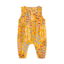 Floral Baby Girls Sleeveless Casual Cotton Jumpsuits childrensterritory