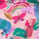 Rainbow Print Round Neck Soft Dresses For Girls childrensterritory
