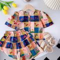 Kids' Korean Style 2-Piece Top and Wide-Legged Pants Suit for Girls childrensterritory