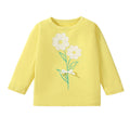 Kids Girls Flowers Embroidered Cotton T-shirts childrensterritory