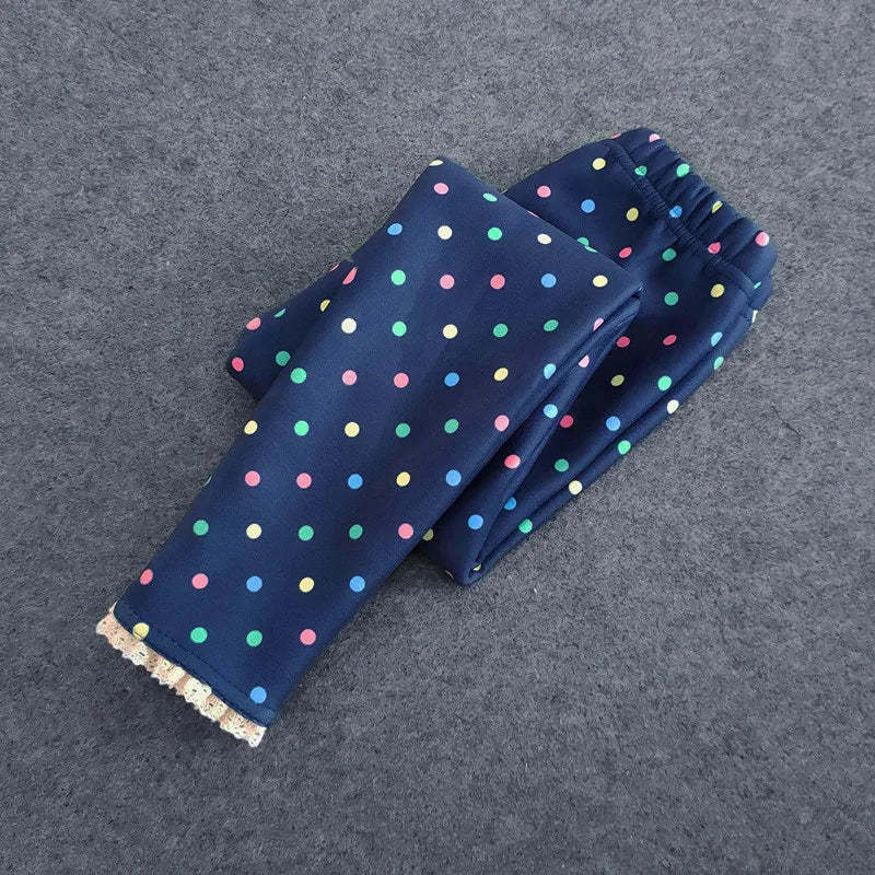 Printed Warm Velvet Leggings for Kids Girls childrensterritory